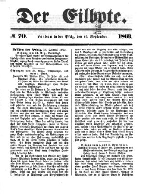 Der Eilbote Donnerstag 10. September 1863