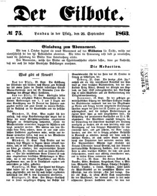 Der Eilbote Samstag 26. September 1863