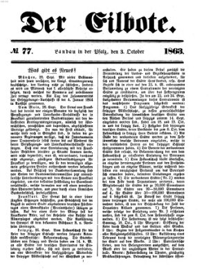 Der Eilbote Samstag 3. Oktober 1863