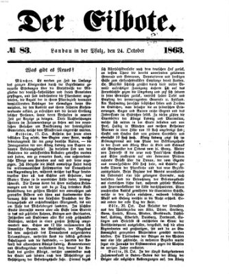 Der Eilbote Samstag 24. Oktober 1863