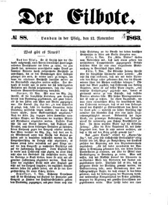 Der Eilbote Donnerstag 12. November 1863