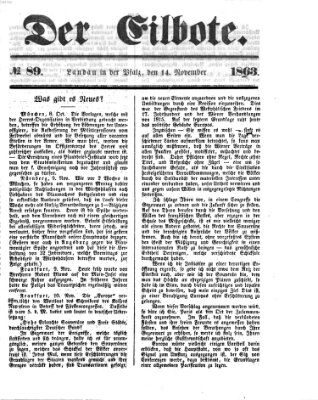 Der Eilbote Samstag 14. November 1863