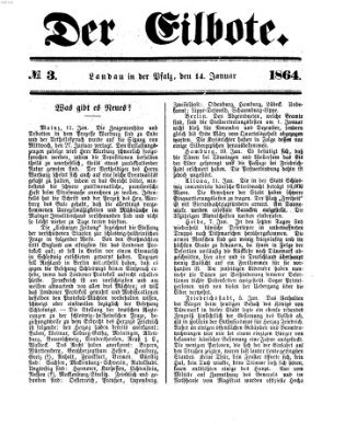 Der Eilbote Donnerstag 14. Januar 1864