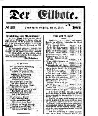 Der Eilbote Samstag 26. März 1864