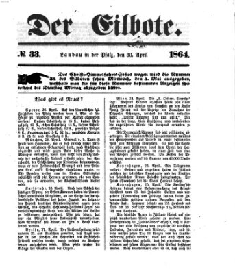 Der Eilbote Mittwoch 30. März 1864