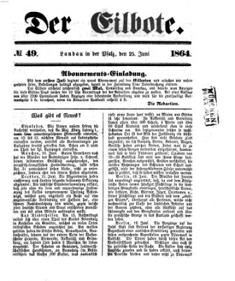 Der Eilbote Samstag 25. Juni 1864