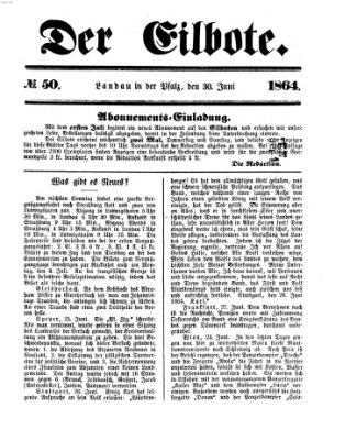 Der Eilbote Donnerstag 30. Juni 1864