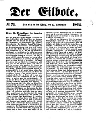 Der Eilbote Samstag 10. September 1864