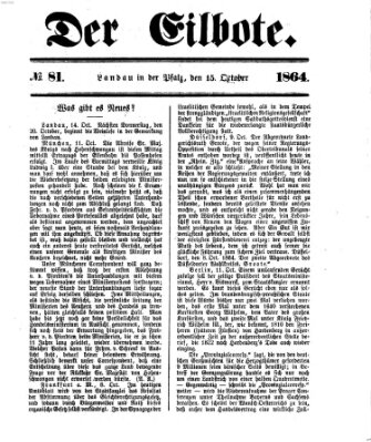 Der Eilbote Samstag 15. Oktober 1864