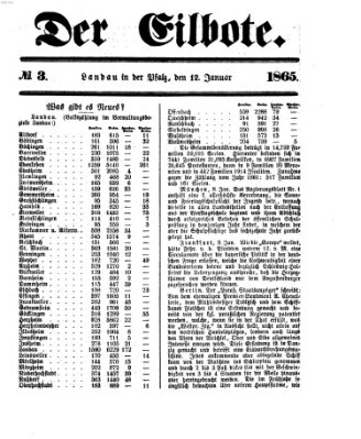 Der Eilbote Donnerstag 12. Januar 1865