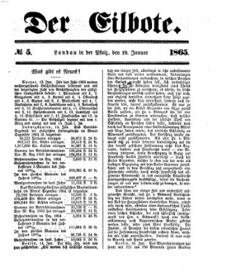 Der Eilbote Donnerstag 19. Januar 1865