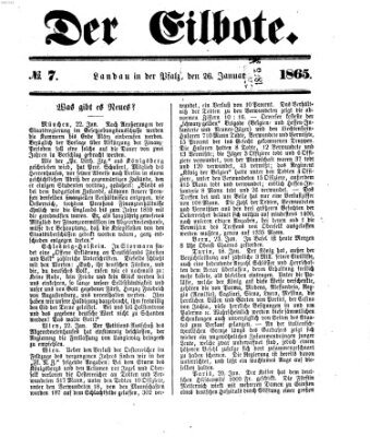 Der Eilbote Donnerstag 26. Januar 1865