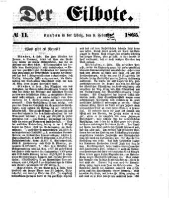 Der Eilbote Donnerstag 9. Februar 1865