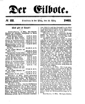 Der Eilbote Samstag 18. März 1865