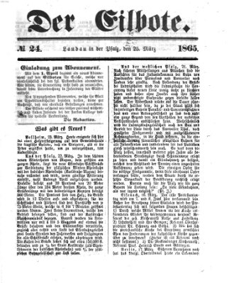 Der Eilbote Samstag 25. März 1865