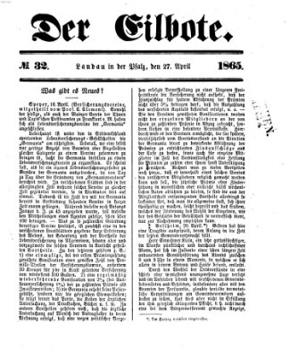 Der Eilbote Donnerstag 27. April 1865