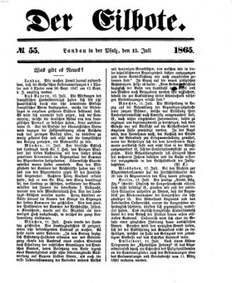 Der Eilbote Samstag 15. Juli 1865