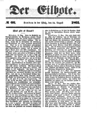 Der Eilbote Donnerstag 24. August 1865