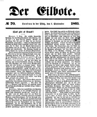 Der Eilbote Donnerstag 7. September 1865