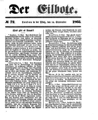 Der Eilbote Donnerstag 14. September 1865