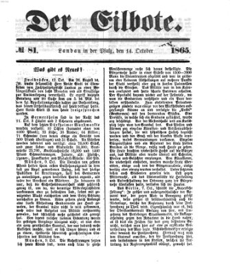 Der Eilbote Samstag 14. Oktober 1865