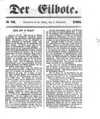 Der Eilbote Donnerstag 2. November 1865