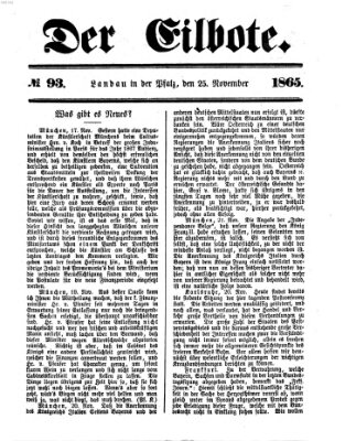 Der Eilbote Samstag 25. November 1865