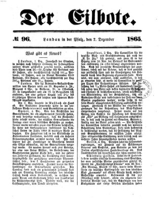 Der Eilbote Donnerstag 7. Dezember 1865