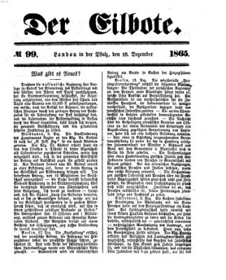 Der Eilbote Samstag 16. Dezember 1865