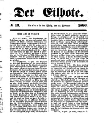 Der Eilbote Donnerstag 15. Februar 1866