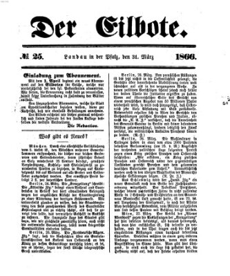 Der Eilbote Samstag 31. März 1866