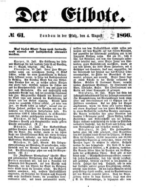 Der Eilbote Samstag 4. August 1866