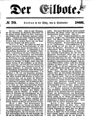 Der Eilbote Donnerstag 6. September 1866