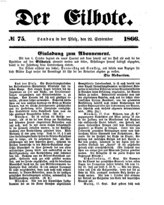 Der Eilbote Samstag 22. September 1866