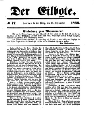 Der Eilbote Samstag 29. September 1866