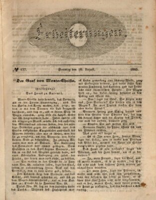 Erheiterungen (Aschaffenburger Zeitung) Sonntag 10. August 1845