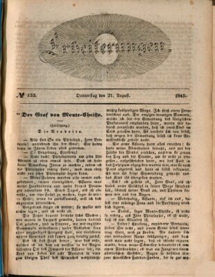 Erheiterungen (Aschaffenburger Zeitung) Donnerstag 21. August 1845