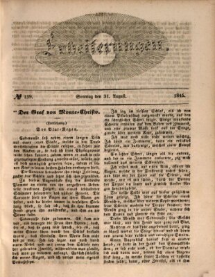 Erheiterungen (Aschaffenburger Zeitung) Sonntag 31. August 1845