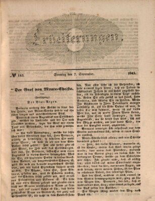 Erheiterungen (Aschaffenburger Zeitung) Sonntag 7. September 1845