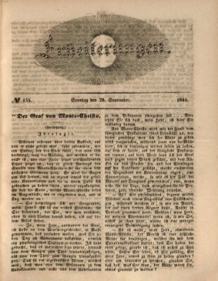 Erheiterungen (Aschaffenburger Zeitung) Sonntag 28. September 1845