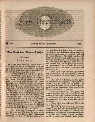 Erheiterungen (Aschaffenburger Zeitung) Dienstag 30. September 1845