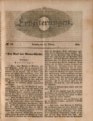 Erheiterungen (Aschaffenburger Zeitung) Samstag 25. Oktober 1845