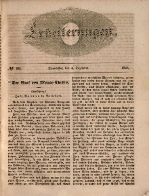 Erheiterungen (Aschaffenburger Zeitung) Donnerstag 4. Dezember 1845