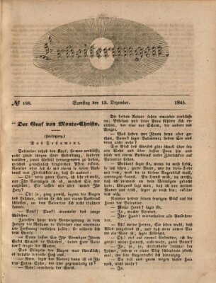 Erheiterungen (Aschaffenburger Zeitung) Samstag 13. Dezember 1845