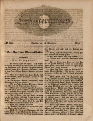 Erheiterungen (Aschaffenburger Zeitung) Dienstag 16. Dezember 1845