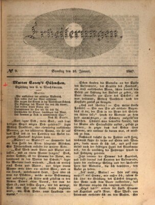 Erheiterungen (Aschaffenburger Zeitung) Samstag 16. Januar 1847