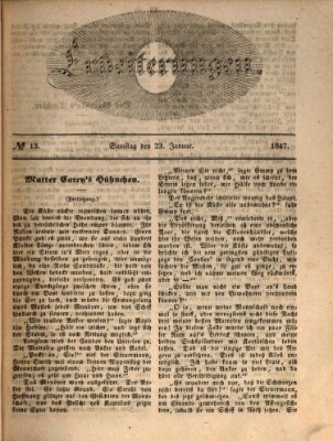 Erheiterungen (Aschaffenburger Zeitung) Samstag 23. Januar 1847