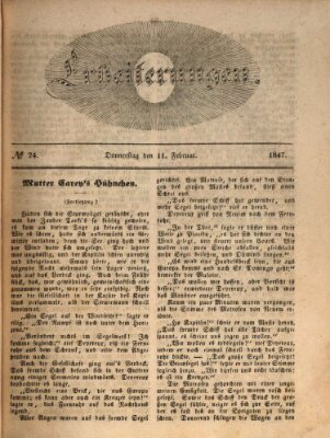 Erheiterungen (Aschaffenburger Zeitung) Donnerstag 11. Februar 1847