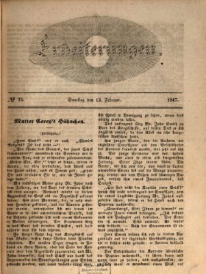 Erheiterungen (Aschaffenburger Zeitung) Samstag 13. Februar 1847