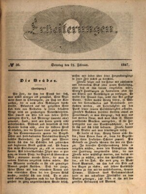 Erheiterungen (Aschaffenburger Zeitung) Sonntag 21. Februar 1847